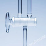 HIGH VACUUM STOPCOCK BORO. GLASS DOUBLE BORE 4MM KEY ID