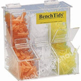 STORAGE CONTAINER ACRYLIC BENCH MOUNT LID AND 3 COMPARTMENTS