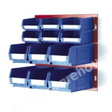 STORAGE BIN RACK RED PANEL 320X300MM 6EA SIZE 1&2 BLUE BINS