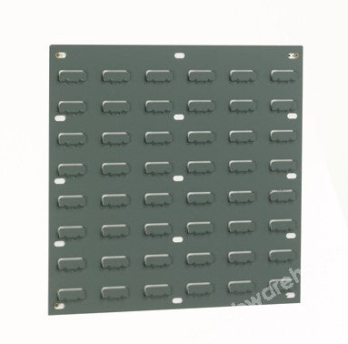 LOUVRED WALL PANELS 457 X 438MM W X H GREY COAT STEEL PK. 2