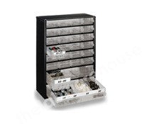 STORAGE CABINET STEEL FRAME WITH 36 PLASTIC DRAWERS