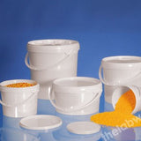 CONTAINER PE WITH PRESS ON LID METAL HANDLE 25L