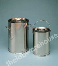 CYLINDRICAL CONTAINER ST./STEEL WITH LOOSE LID & HANDLE 1L