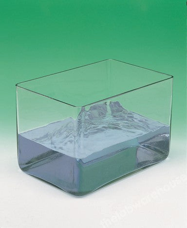 GLASS TANK RECTANGULAR HEAVY WALL FLINT GLASS 100X150X150MM