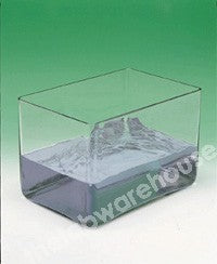 GLASS TANK RECTANGULAR HEAVY WALL FLINT GLASS 180X250X200MM