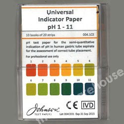 TEST PAPER JOHNSONS PH1-11 UNIV. CE-MARK BKS 20 LEAVES PK.10