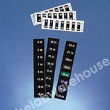 LIQ. CRYST. STRIPS S/ADH. 5ºC STEPS 30/60ºC 86/140ºF PK 10