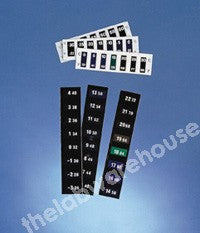 LIQ. CRYST. STRIPS S/ADH. 5ºC STEPS 30/60ºC 86/140ºF PK 10