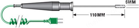 THERMOCOUPLE PROBE TYPE K -50 TO +600ºC SPRING LOADED