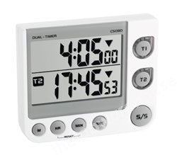 DUAL TIMER DIGITAL COUNTDOWN/UP REQS. 2 X 1.5V AAA BATTS