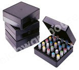 STORAGE BOX PP 100 SECTION BLACK BASE BLACK HINGED LID