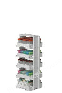 INVENTORY SYSTEM LAB TOWER 5 DECK WITH RACKS POLYCARBONATE