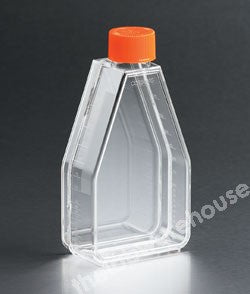 T.C. FLASKS TREATED PS 75CM2 ST/NECK PE VENT CAP PK100