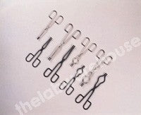 CRUCIBLE TONGS ST./STEEL FLAT HINGE STRAIGHT 200MM OVERALL