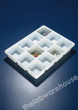 TIDY TRAY WHITE PS WITH 12 COMPARTMENTS
