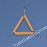 TRIANGLE PIPECLAY TUBES ON IRON WIRE WITH 40MM LONG SIDES