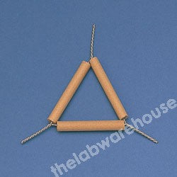 TRIANGLE PIPECLAY TUBES ON IRON WIRE WITH 40MM LONG SIDES
