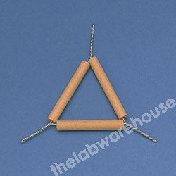 TRIANGLE PIPECLAY TUBES ON IRON WIRE WITH 90MM LONG SIDES