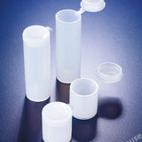 SPECIMEN TUBES PE T/FORM & CAPTIVE HINGED CAP 78X25MM PK 10