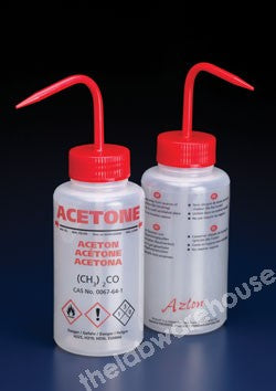 WASHBOTTLES LDPE INT. VALVE LABEL "ACETONE" 250ML PK 5