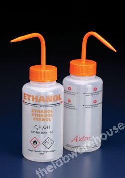 WASHBOTTLES LDPE INT. VALVE LABEL "ETHANOL" 250ML PK 5