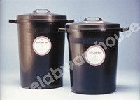 WASTE BIN PE WITH LOOSE LID AND HANDLES 90L