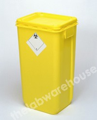 CLINICAL WASTE BIN PP 30L WITH NON REVERSIBLE LOCKING LID