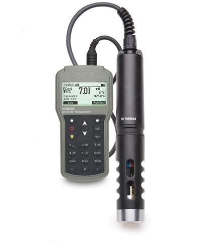 MULTIPARAMETER METER HANNA HI98194 WITH PROBE AND BATTERIES